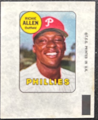 Richie Allen 1969 Topps Decals card