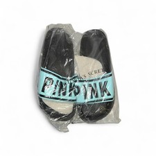 Victoria's Secret PINK Limited Editiom Mint And Black Sandal Slip On Slides RARE