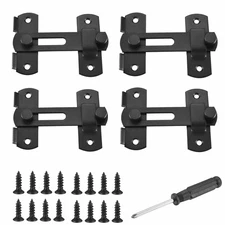 4 Pack Flip Latch Stainless Steel 4 inch Gate Latches Bar Latch Safety Door B...