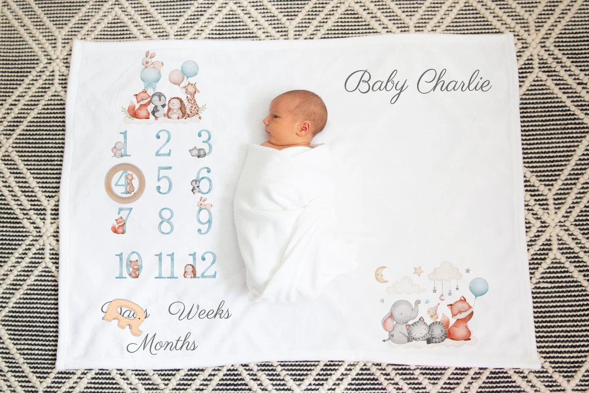 Personalised baby milestone blanket 2025
