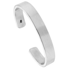 925 Sterling Silver Flat Plain Cuff Bracelet ...