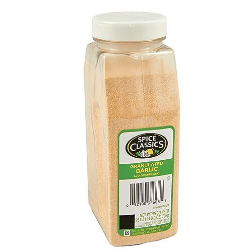 Spice Classics Granulated Garlic, 25 oz One 25 Ounce Container of Garlic Powder - Picture 1 of 6