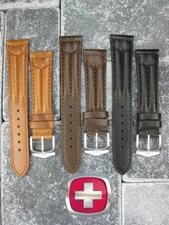 18mm VICTORINOX SWISS ARMY CAVALRY LEATHER STRAP Watch BAND Regular Black Brown