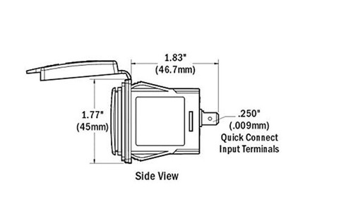 Blue Sea Systems 1039 Dual USB Charger 12/24V 4.8A, Switch Mount - 第 3/3 張圖片