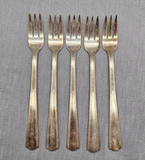 Vintage Victor S. Co. A1 Lot of 5 Cocktail Hors D'Oeuve Forks Silverplated IS