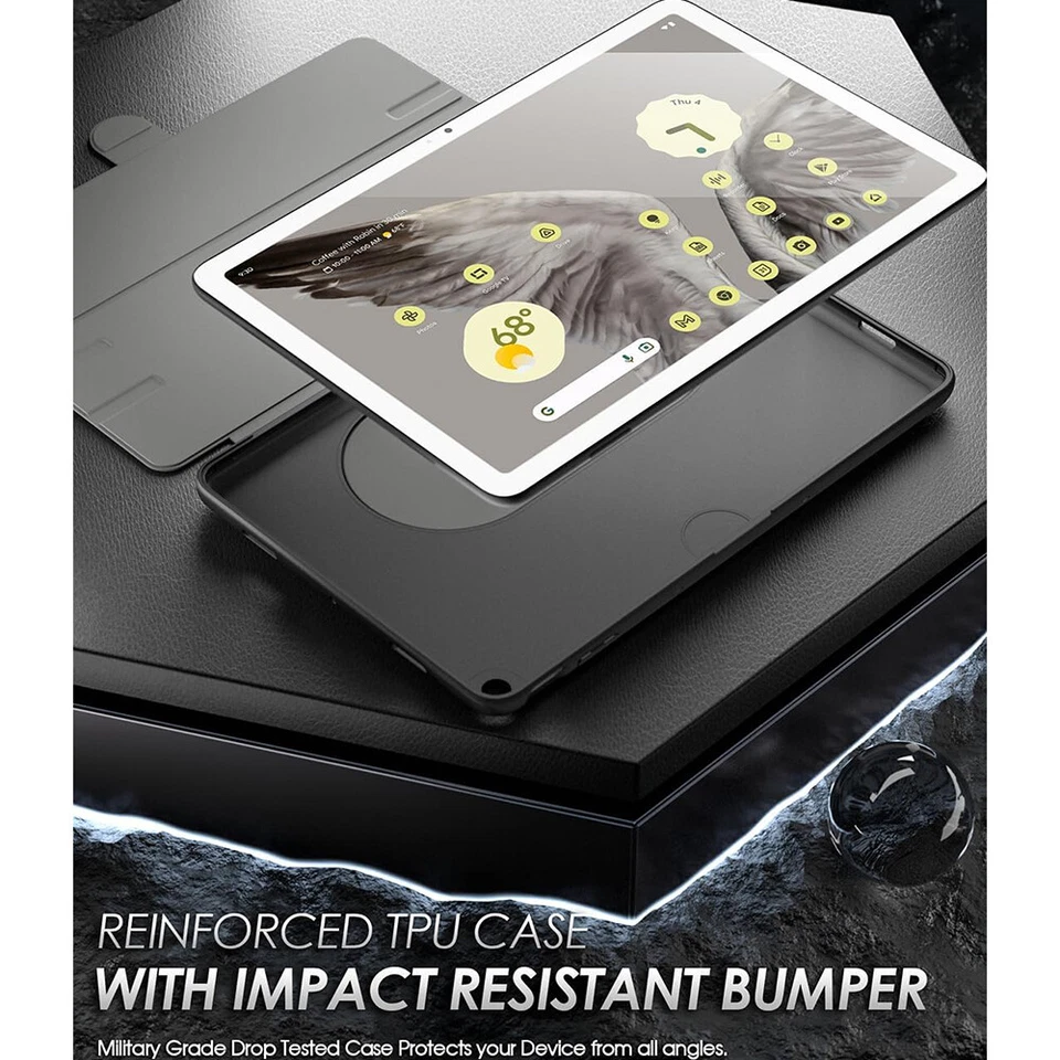 For Google Pixel Tablet 2023 Multi-Angle Case Protective Stand Cover Black - Image 3 of 4