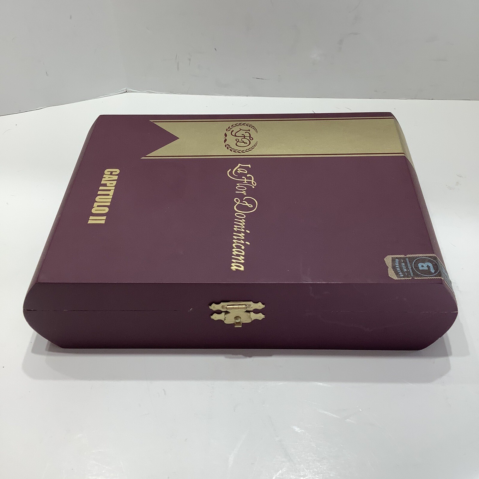 La Flor Dominicana Capitulo II Empty Wood Cigar Box 5.5" x 5.5" x 2"