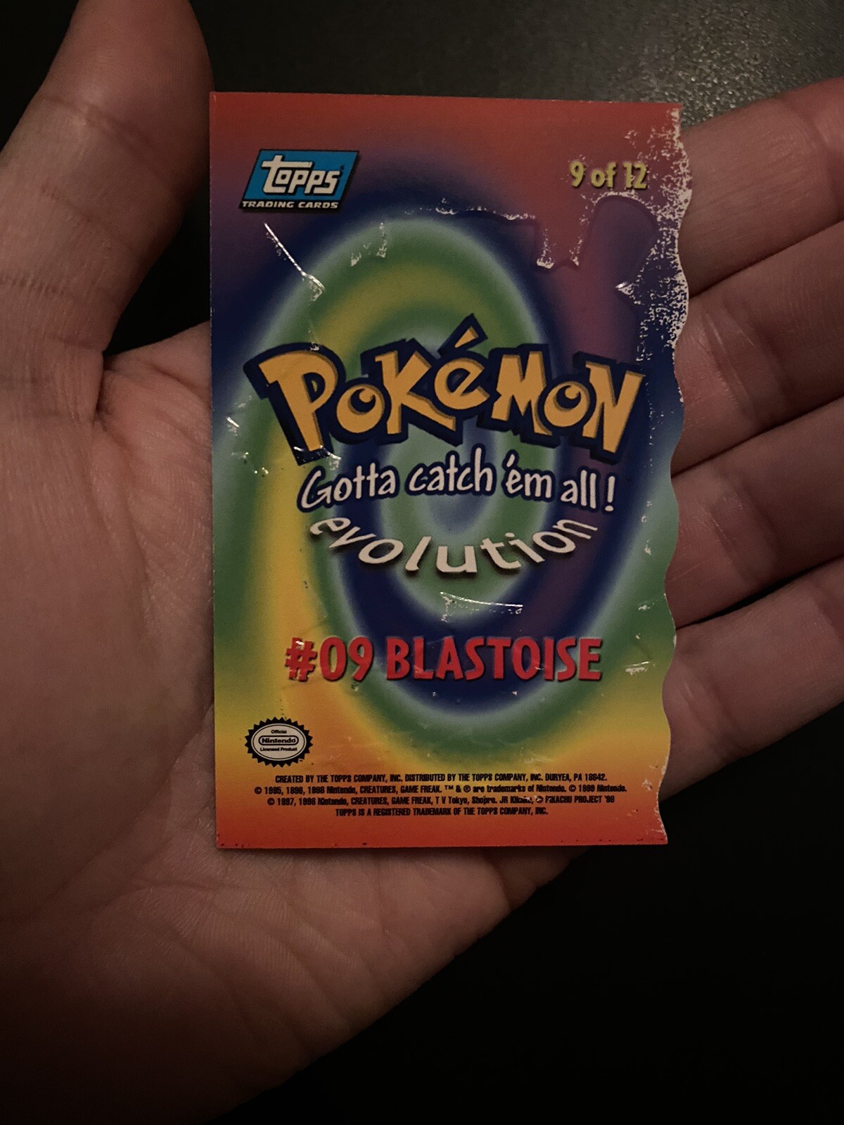 1999 Topps Pokemon The First Movie Die-Cut Blastoise #9 of 12 (Damage) - Picture 2 of 5