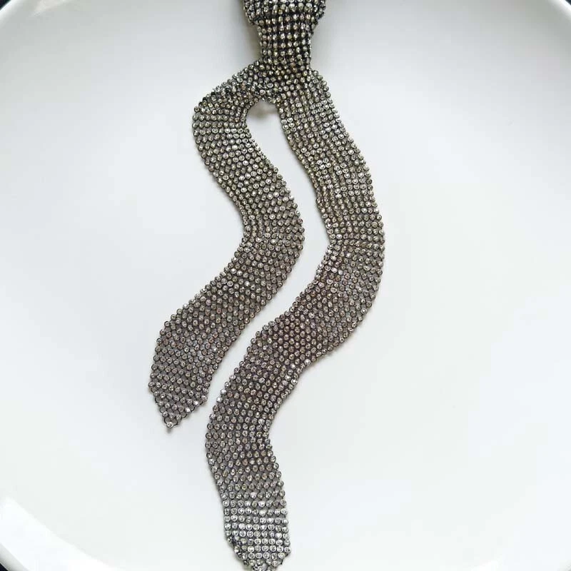 Collar distintivo borla cristal Zara de 15"+2" elegante mujer fiesta vacaciones joyería Foto 3 de 4