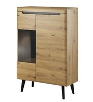 Vitrine Nordi NWT90 Wohnzimmerschrank 90X134X40 Cm Schrank Vitrinenschrank