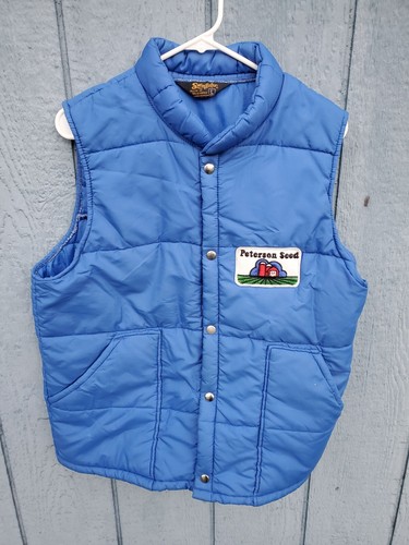 Blue Vest Puffer Snap Button Jacket | eBay