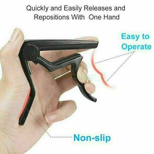 AU SALE Aluminium Guitar Capo for Electric Acoustic Guitar Trigger Quick Release - Picture 3 of 20