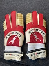 Just 4 Keepers Size 10/11(?)Gloves Red White Kids