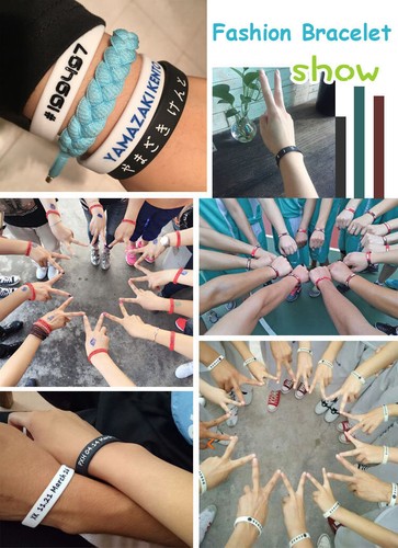 Motivation Anti-lost Custom Engraved Silicone Wristband Personalized Bracelets - Picture 6 of 32