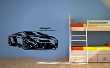 Lamborghini Aventador Wall Sticker Supercar Vinyl Decal Kids Bedroom Garage Car