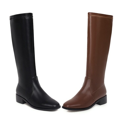 Low Heel Zipper Knight Boots | eBay