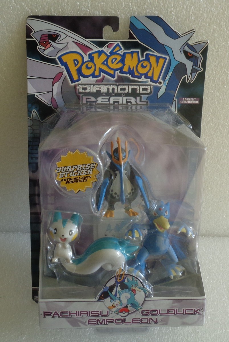 NEW JAKKS PACIFIC 2007 POKEMON DIAMOND & PEARL PACHIRISU GOLDUCK