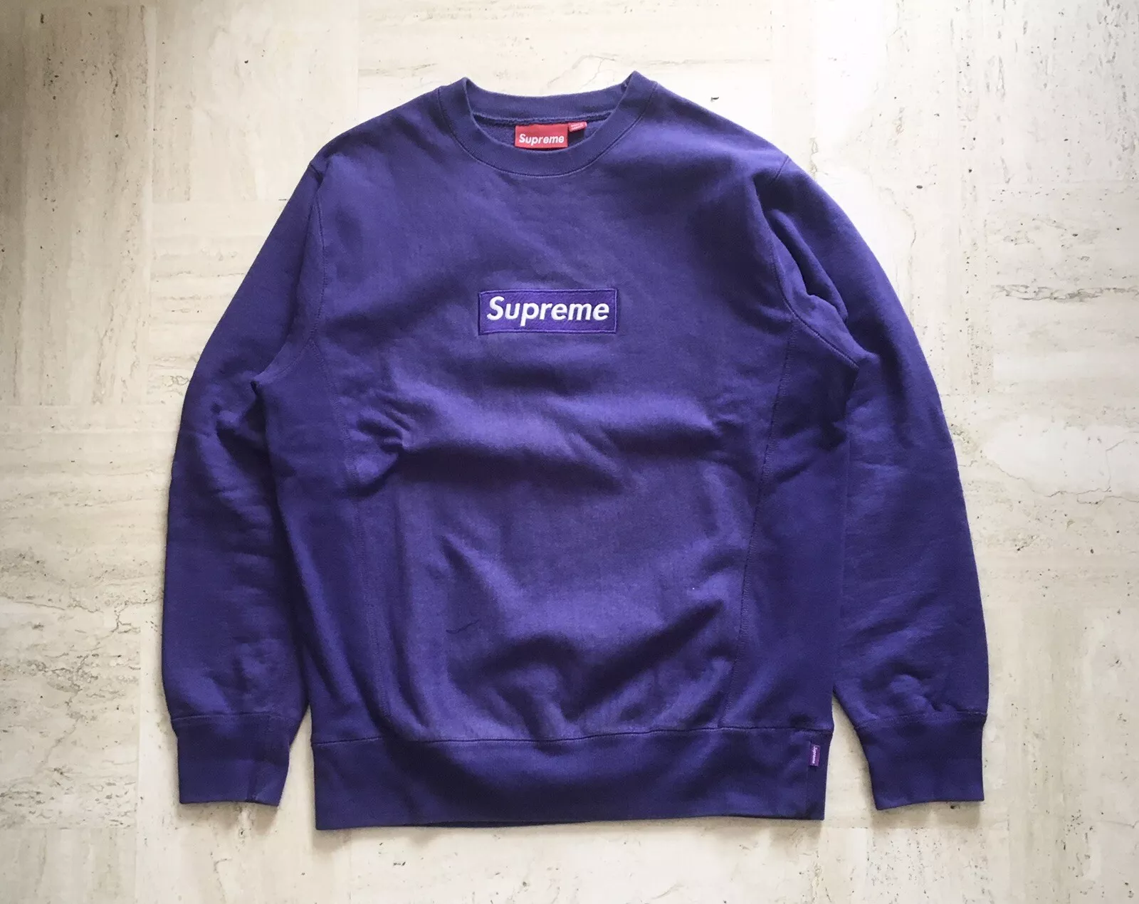 Supreme 2006 Box Logo Crewneck Sweatshirt Purple On Purple Lean Size Medium