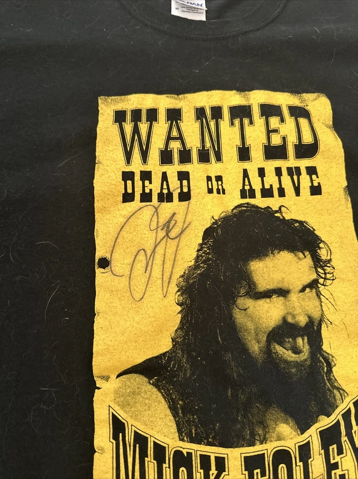WWE/WWF Mick Foley AUTOGRAFIADO Talla M ¡Nunca Usado! Cactus Jack Dude Love Mankind! Foto 2 de 4