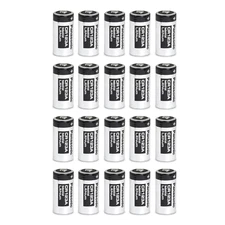 Panasonic CR123A 3V Industrial Lithium Batteries (Silver/Black) (20 Pack) +Track