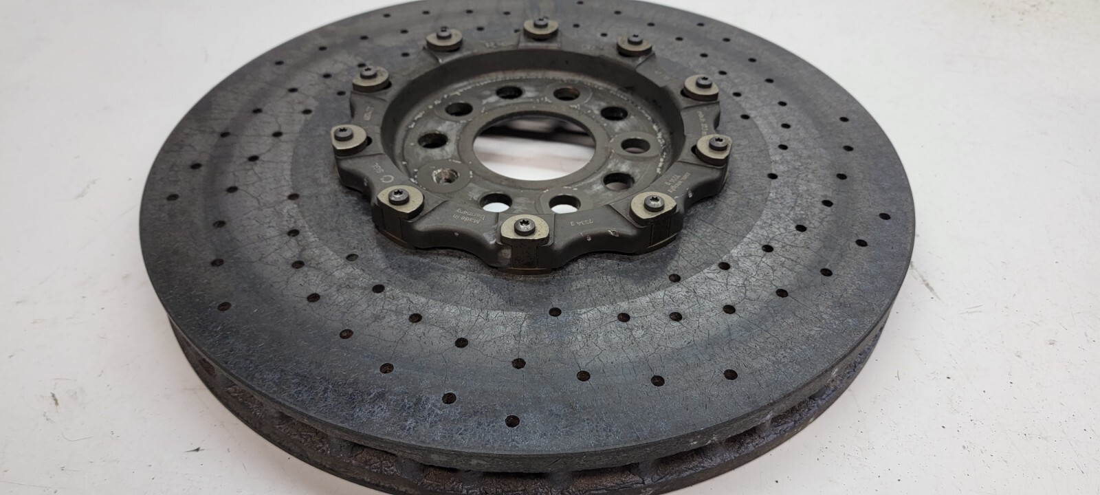 LAMBORGHINI AVENTADOR FRONT RIGHT CARBON CERAMIC BRAKE DISC ROTOR OEM 470615302E