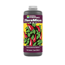 General Hydroponics Flora Micro 1QT, 1Gal, 2.5Gal, 6Gal