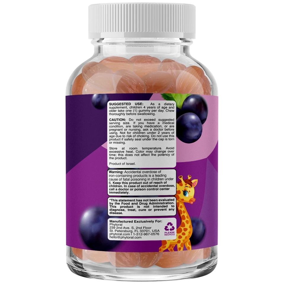 Tasty Kids Multivitamínico con Gominolas de Hierro - Gomitas de Hierro Suave para Niños Foto 2 de 4