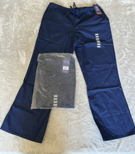 Navy Blue Cherokee Workwear Natural Rise Drawstring Scrub Pant 4101 NWT Lot of 2