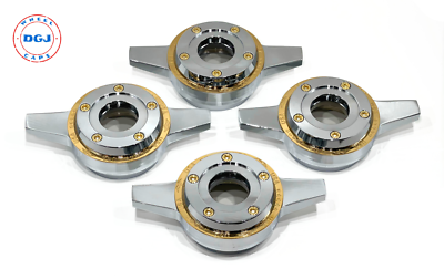 Zenith Locking w/Gold Ring & Screws Knockoff Spinners for Lowrider