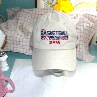 2007,NAIA,Basketball,National Championship,Off White,Hat,Cap,New!