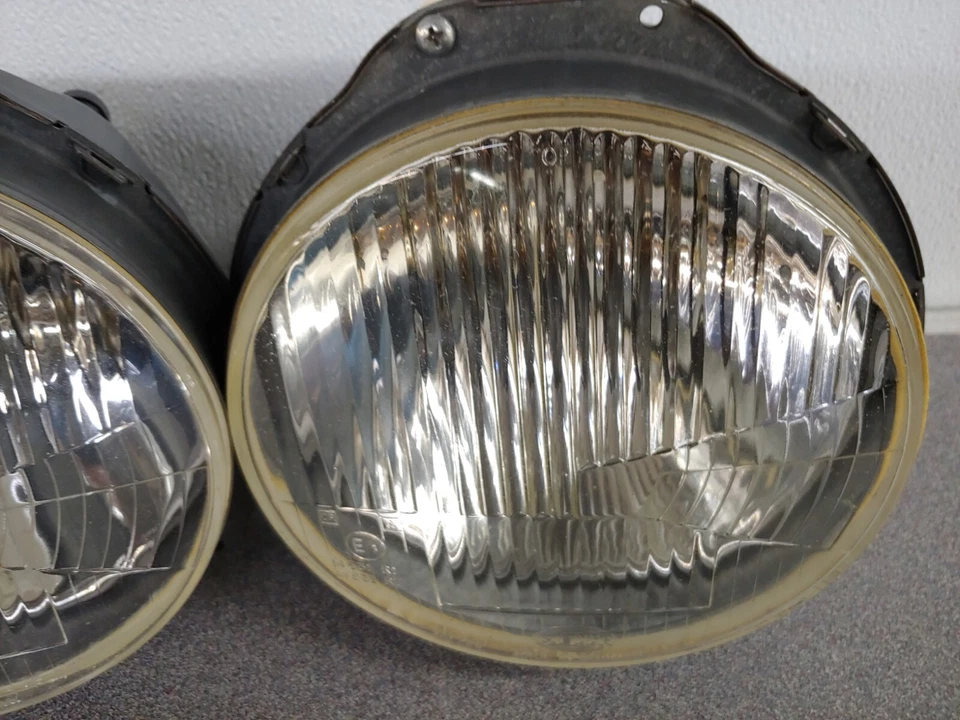 EXCELENTE PAR DE CONJUNTOS DE FAROS USADOS ORIGINALES ORIGINALES AUDI 80 90 EUROS H4 RHD Foto 4 de 4