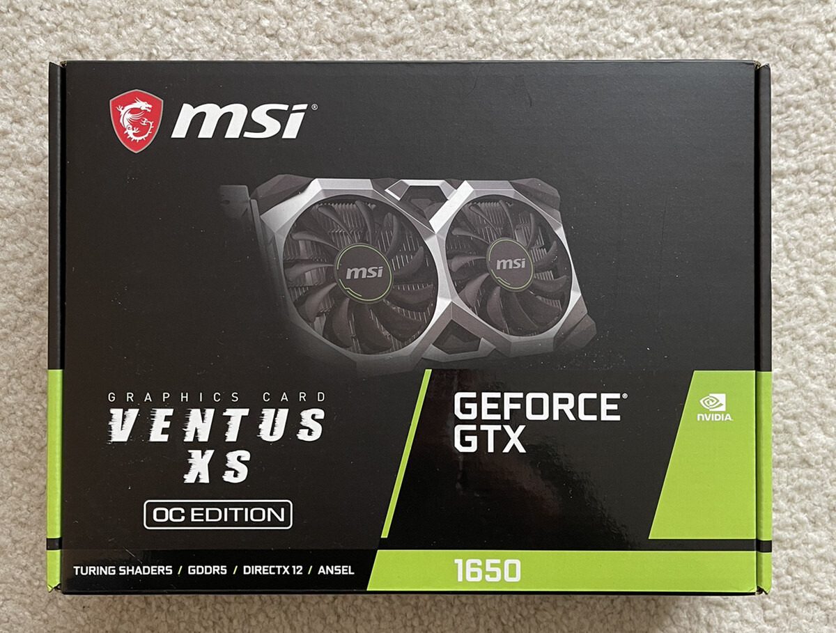 MSI Gaming GeForce GTX 1650 Ventus XS 4G OC128 Bit MSI Gaming GeForce GTX 1650 Ventus XS 4G OC128 Bit