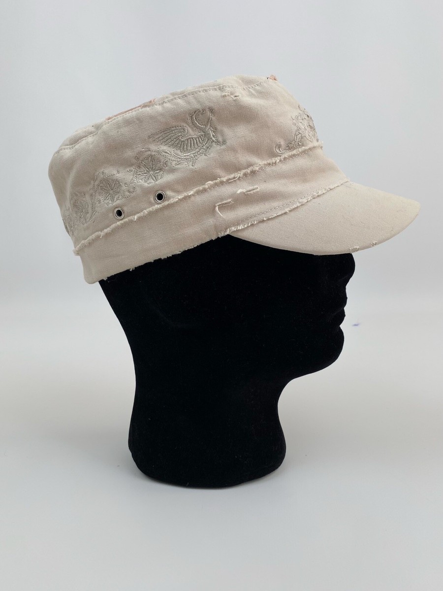 Y2K Vintage Distressed Starshot Embroidered Army Hat Cyber