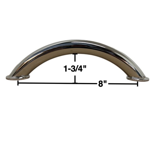 GG Schmitt 9-1/2" Polished 316 Stainless Steel Grab Rail 40516 - Picture 3 of 5