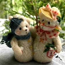 CHERISHED TEDDIES - ORNAMENT - SNOWBEARS WITH HATS