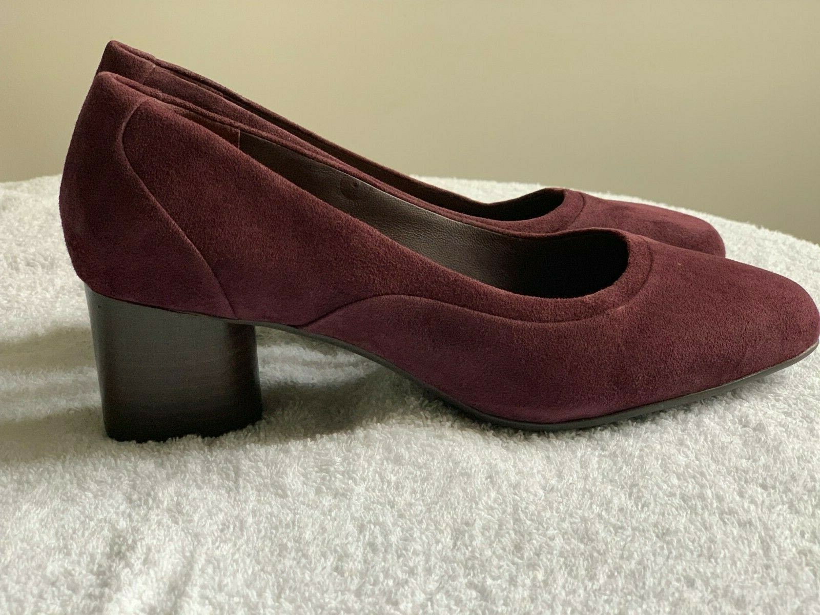 New Clarks UN COSMO STEP Aubergine Suede Womens Shoes (WIDE FEET) Size UK 5  - 8E | eBay