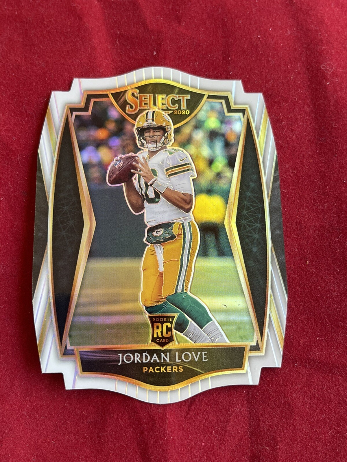 2020 Panini Select Jordan Love Rookie Premier Level White Die-Cut Prizm #147 RC