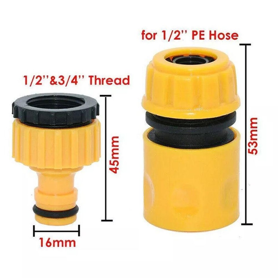 Garden Watering Fittings Water Hose Pipe Tap Plastic Adaptor Connector
