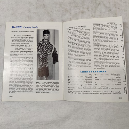 1963 Sweaters & Accessories Yarn Knitting Crochet Pattern Book Coats & Clark 140 - Picture 7 of 24