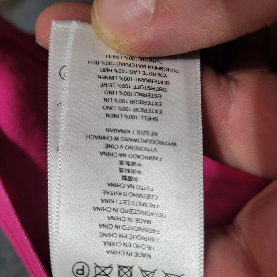 Michael Kors 100% Linen Blazer Women's 16 Radiant Pink One Button Business NWT - Image 4 of 4