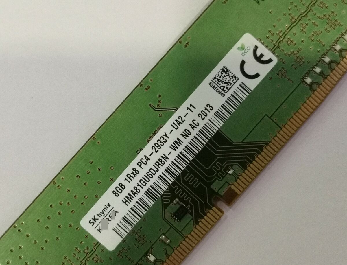 SK Hynix 8GB DDR4 2933 Desktop DIMM RAM 1Rx8 PC4-23400 SK Hynix 8GB DDR4 2933 Desktop DIMM RAM 1Rx8 PC4-23400