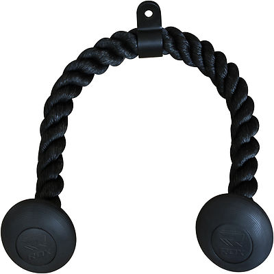 Trizepsseil von RDX, Bodybuilding, Drücken, Herunterziehen, Fitnessstudio Kabel Befestigung, Fitness