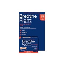 Breathe Right Extra Strength Nasal Strips Tan 72 Ct Drug-Free Congestion Relief