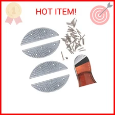 Metal Heel Plates 4 PCS Shoe Heel Taps Tips Repair Sole Pad Replacement with Nai