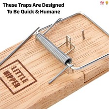 Little Nipper Wooden MOUSE TRAPS Pest Control Stop Rodents Bait Mice Reusable UK