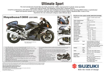 Suzuki GSX1300R GB Sales Brochure Hayabusa GSX1300RK4 2004