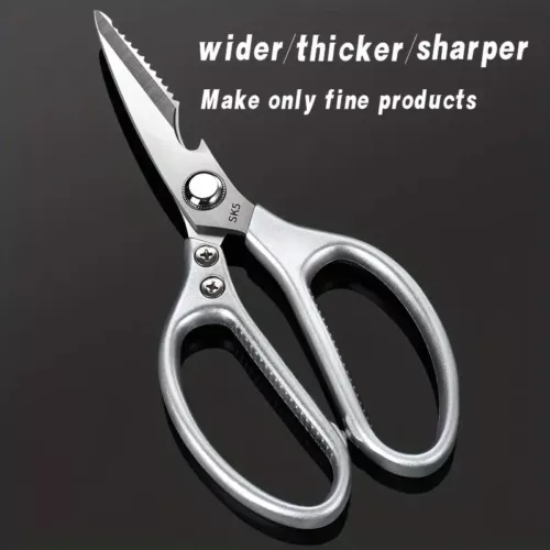 Kitchen Shears Heavy Duty Stainless Steel Scissors Fish Chicken Bone Beer Opener - Picture 9 of 9
