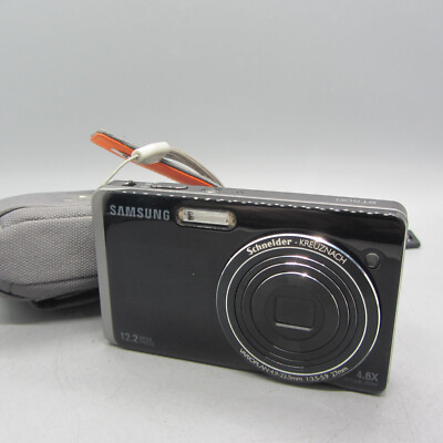 Samsung ST500 12.2MP Compact Digital Camera Selfie Screen Black Silver Tested