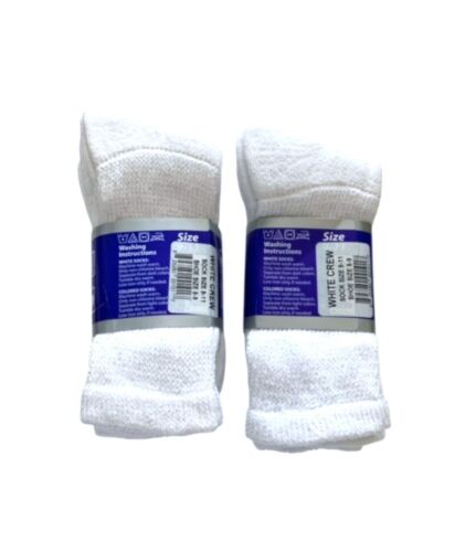 CSM Diabéticos Crew Calcetines Blancos 6 Pares Calce Suelto Top Para Hombres 9-11 - ¡Nuevos! - Imagen 2 de 2