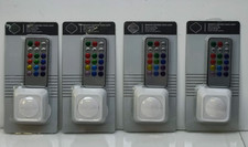 4 Pack LED Puck Lights w/ Remote Wireless Under Cabinet Lighting Battery Powered